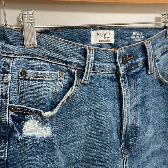 Kensie The Allie High Rise Slim Straight Jeans Size 4/27 - Picture 2 of 7